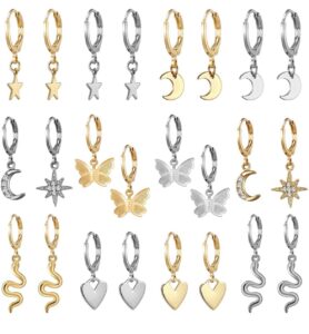 Gold and Silver Earrings