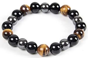 Hematite, Tiger Eye, Obsidian Bracelet-0001